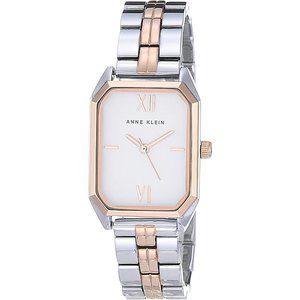 Women's Silver-tone & Rose gold Tone Adjustable link Bracelet Watch